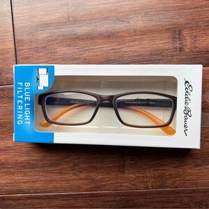 Eddie Bauer Blue Light Blocking Reading Glasses 2.00 Brown New EB39431B200